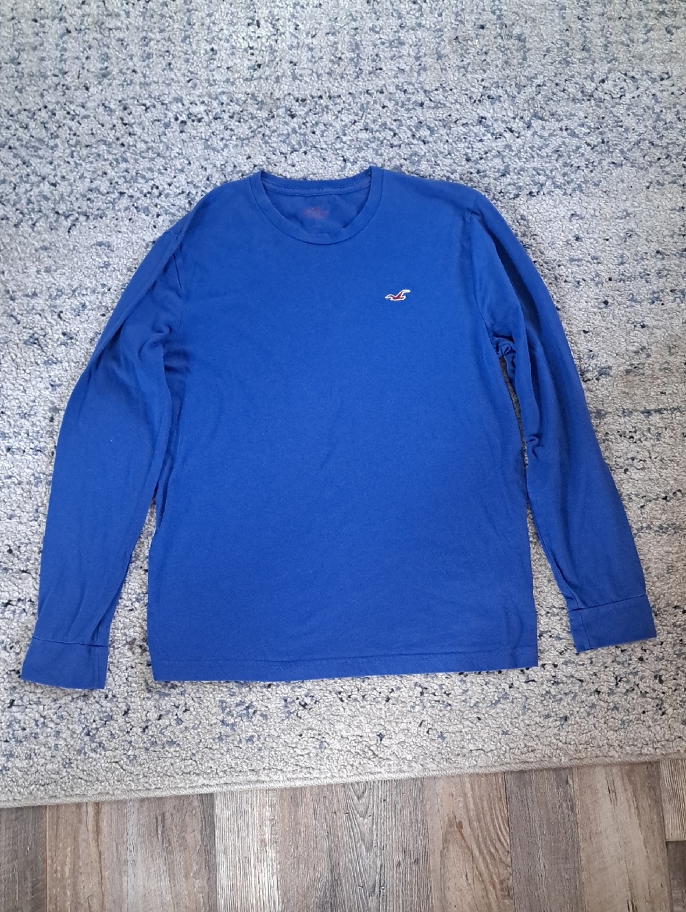 Hollister Men's Long Sleeve Crew Tee - Blue
